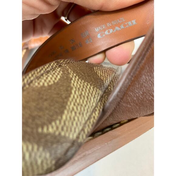 Coach Harlan Sandal, Size 10- Brown - Picture 5 of 6